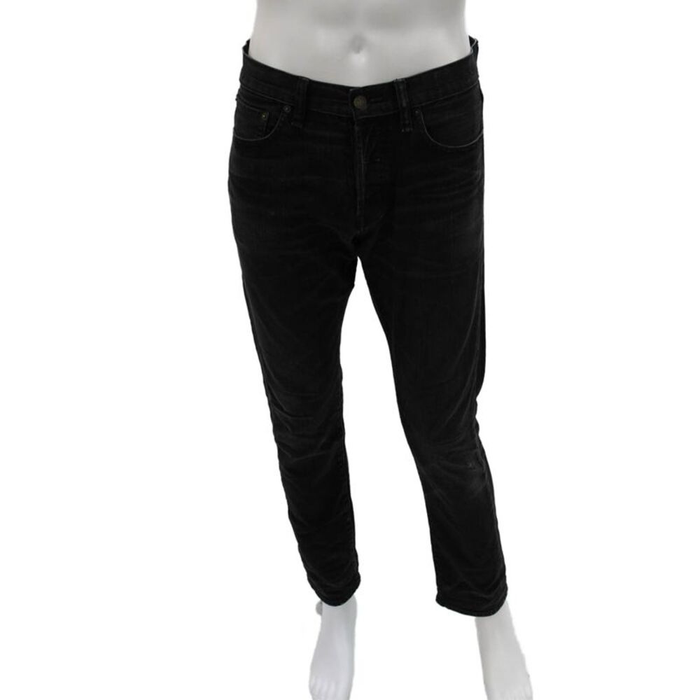 Denim & Supply By Ralph Lauren Mens Black Skinny Jeans Button Fly Size 31